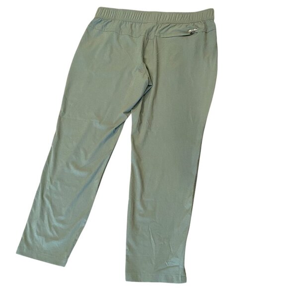 Eddie Bauer Traveler Ankle Pant Pull On Pockets Size L Green #157S - Picture 5 of 9
